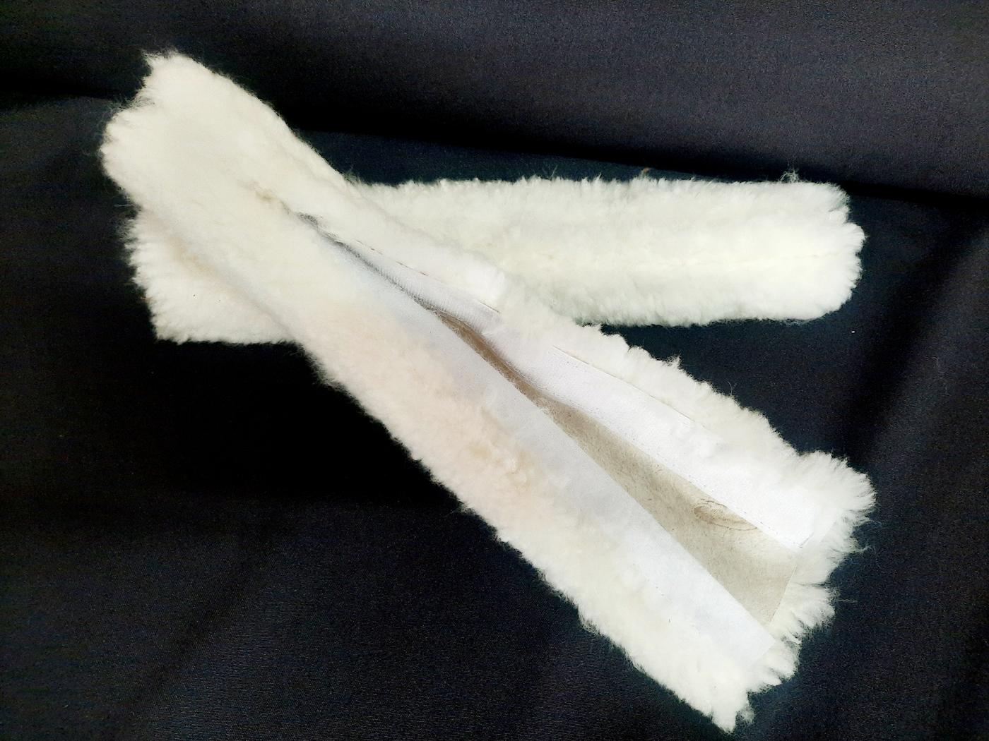 Sheepskin girth guard handmade by Horsin' About