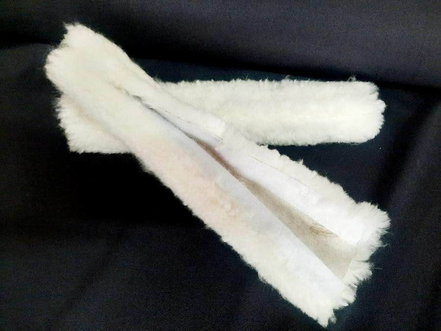 Sheepskin girth guard handmade by Horsin' About