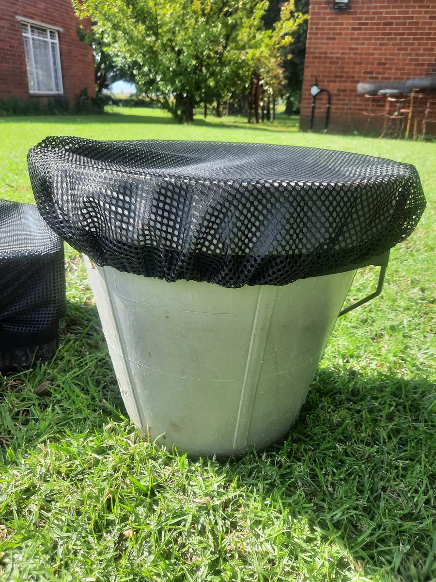 Water bucket cover handmade by Horsin' About