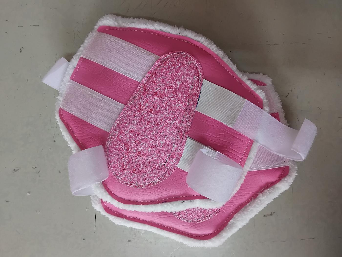 Overreach boots with fluff (set of 2) handmade by Horsin' About